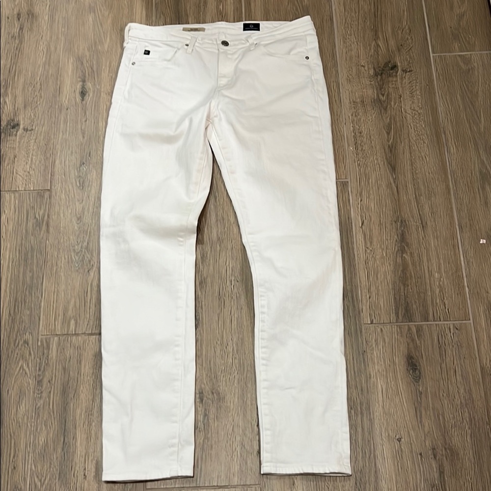 AG Adriano Goldschmidt Vintage White Jeans Prima Mid-Rise Cigarette Slim Skinny - Picture 11 of 15